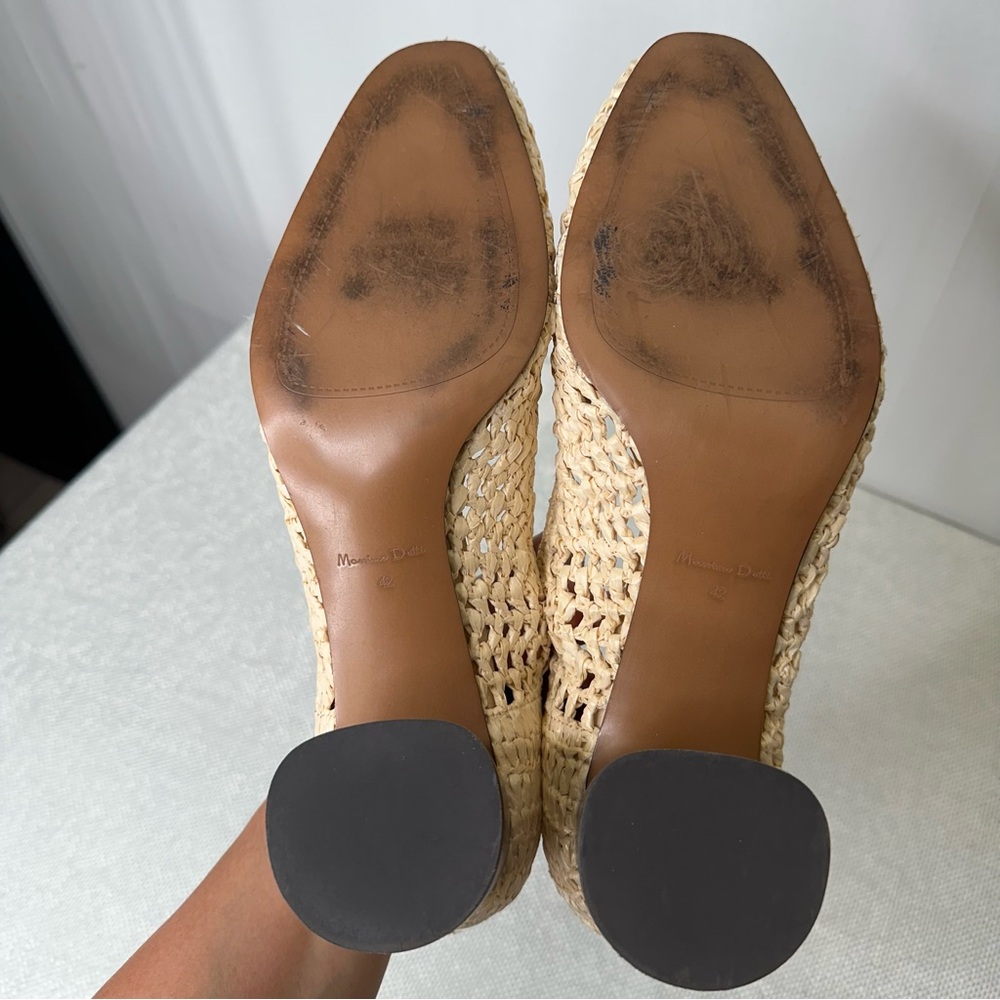 Mossimo Dutti ⭐️ Elegant Beige Woven Heels Sz 42 - Picture 7 of 9